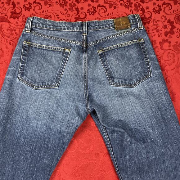 J Brand WALKER Relaxed Straight Leg Jeans 36 34x30” Button Fly Dark Made In USA - Picture 11 of 13